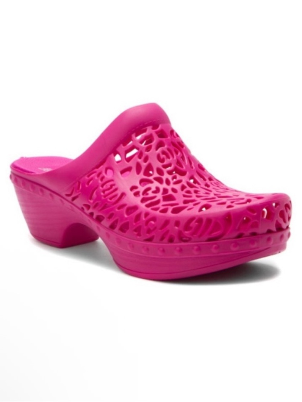 Dansko Pippa Molded Clog Shoe Hot Pink Barbie Lasercut Orthopedic Arch Support